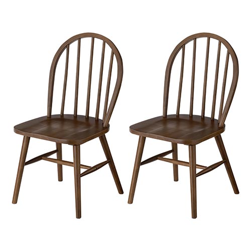 ぼん家具 ダイニングチェア 椅子 ウィンザーチェア 2脚セット 食卓椅子