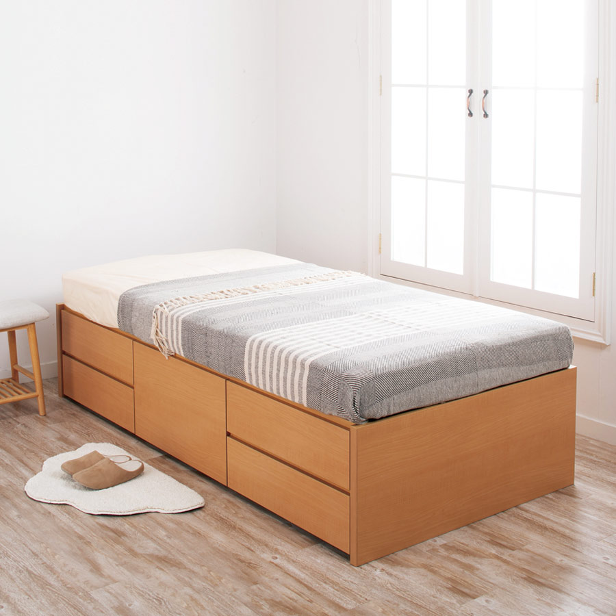 収納付ベッド セミシングルベッド ベッドフレーム ショート コンパクト