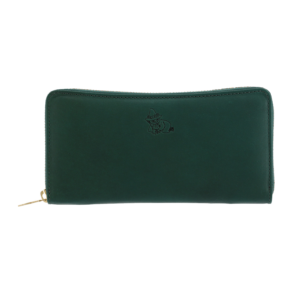 kissora（キソラ） ムーミン 長財布 ラウンドファスナー 本革 素押し