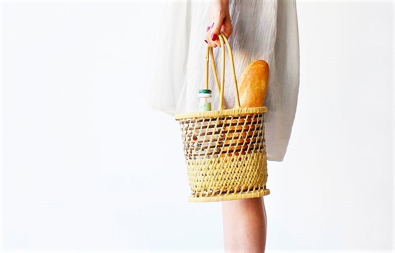 竹 の バスケット 菖蒲籠(あやめかご） / 小林ミドリ 竹細工 作家 新潟