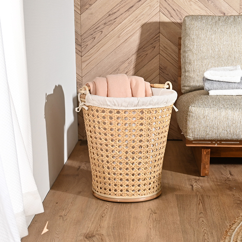 ランドリーバスケット 収納 洗濯かご ボックス バック 籐家具 GK558ND