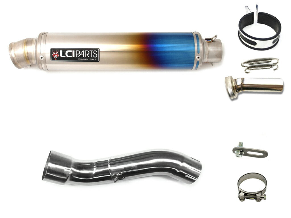 LCIフルチタンマフラー エンド部焼入れオプション付き バイク用