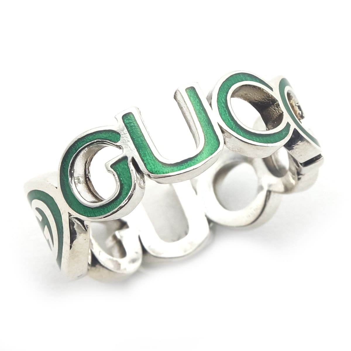 グッチ リング メンズ GUCCI カットアウト インターロッキングG