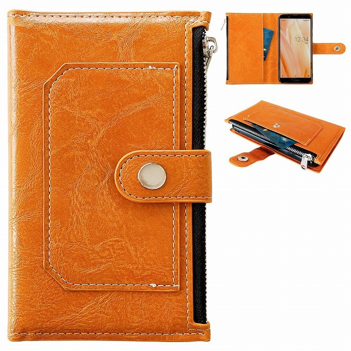 iPhone X XS ケース 手帳型ケース カバー 手帳型 チャック付き財布