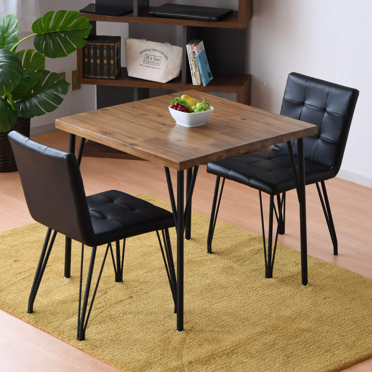 ダイニングテーブル 幅75cm アカシア無垢 ポッパー （ 2人掛け カフェ