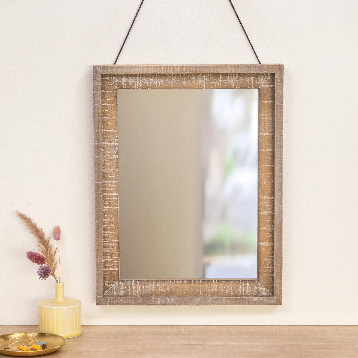 パラデック ウォールミラー 34.5×44.5cm ヴィンテージ 古木材