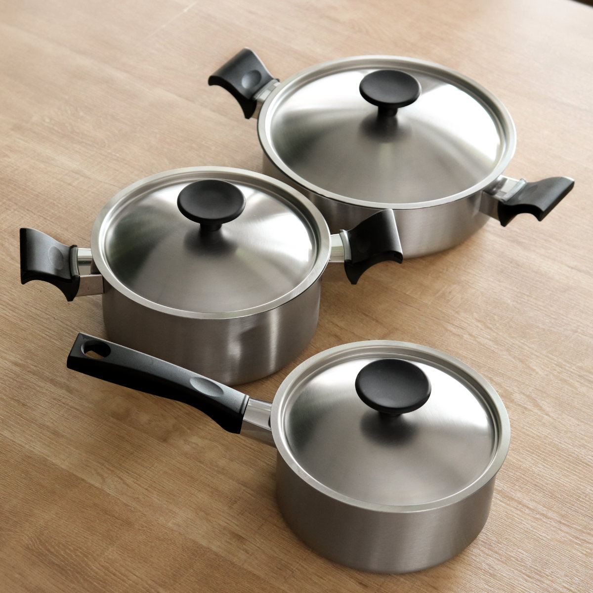 ウルシヤマ金属工業 片手鍋 18cm IH対応 ステンレス製 内面セラミック