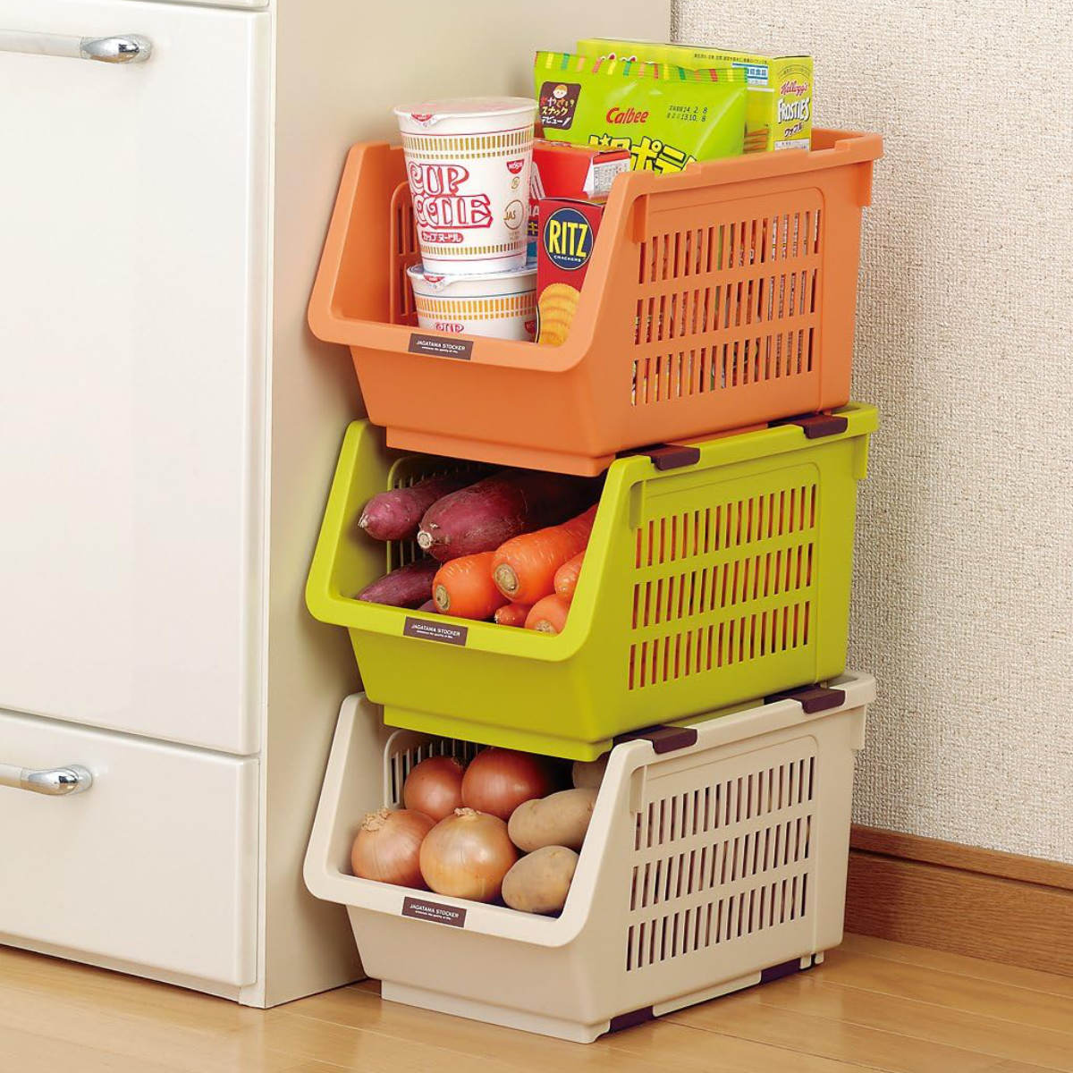 野菜ストッカー 野菜収納 野菜保存 カントリー パイン材 野菜