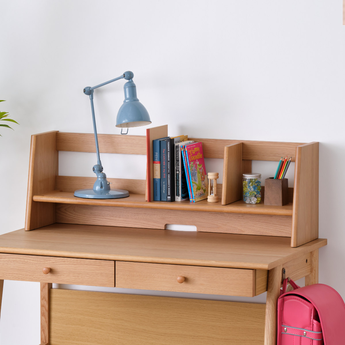 一生紀（ISSEIKI） 上棚 学習机用 幅99cm 木製 RESCO （ 机上 収納