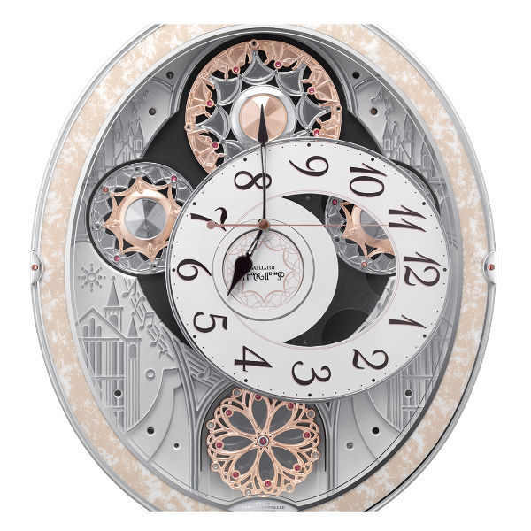 からくり時計 スモールワールドノエルNS ホワイト 電波時計 48曲収録