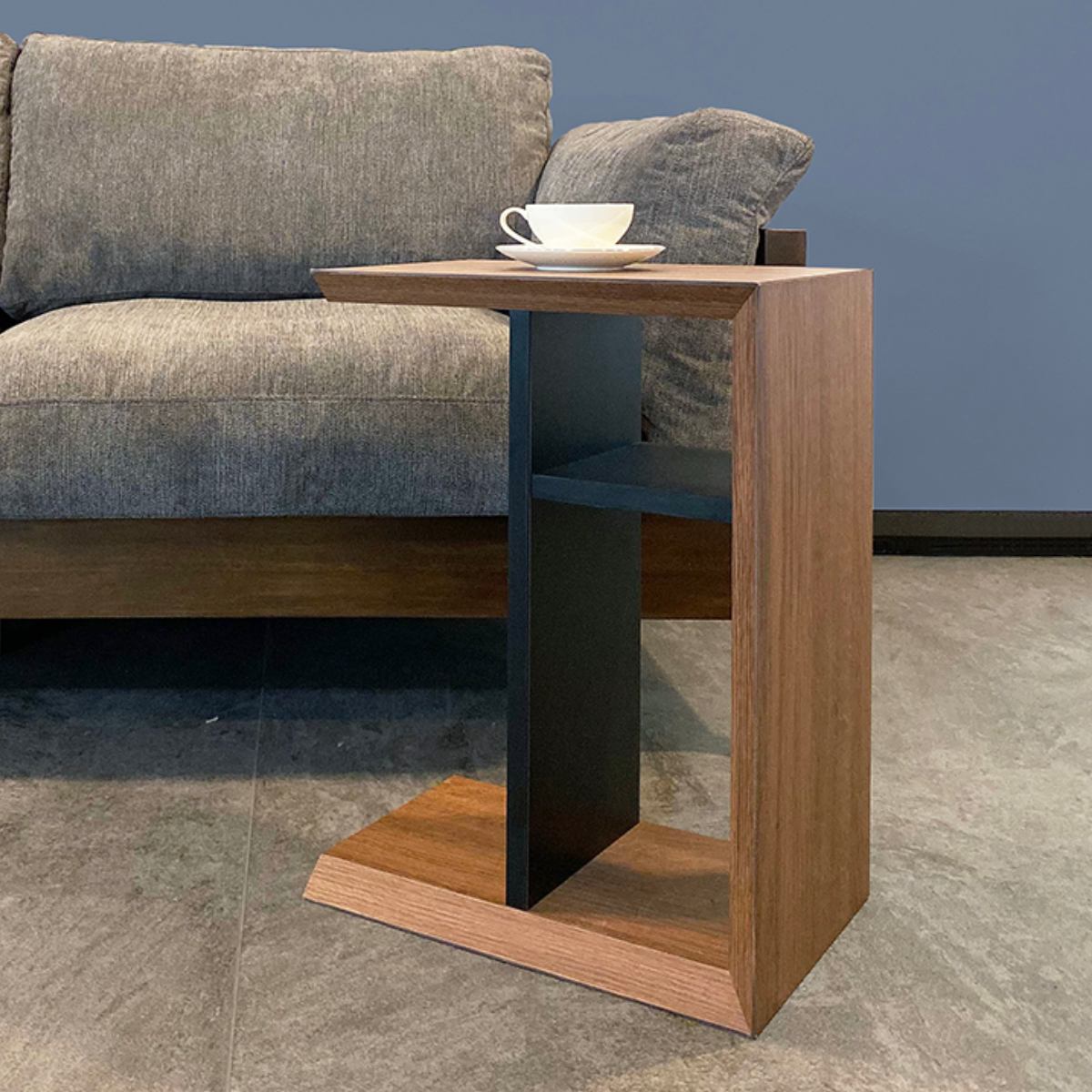 MKマエダ家具 サイドテーブル 2WAY モダンデザイン FORCE 幅40cm （ 開