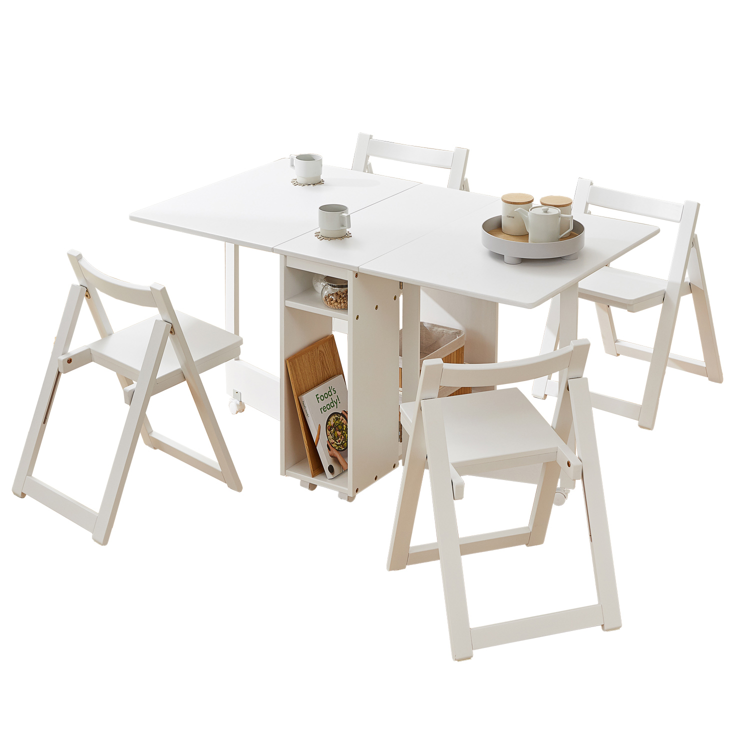 LOWYA（ロウヤ） ダイニングテーブル 折りたたみ セット ダイニング