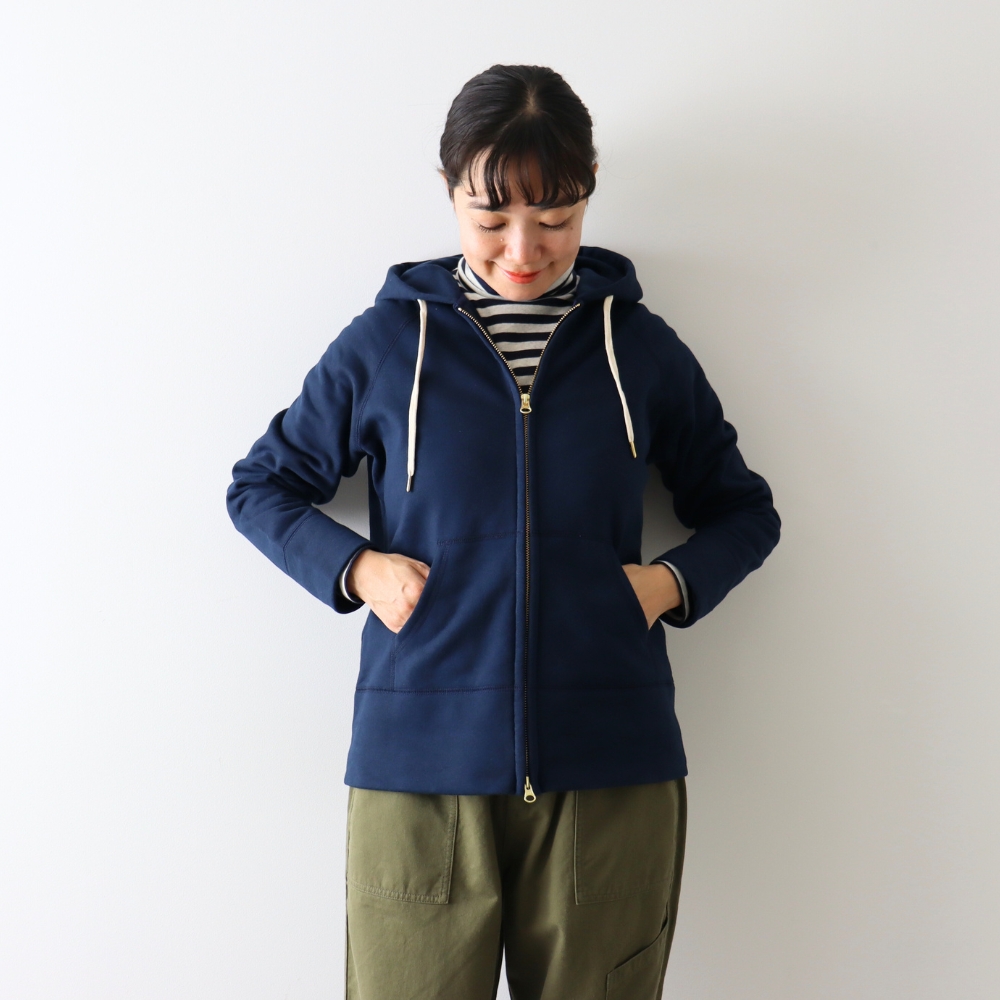 harmonie（アルモニ） 裏起毛 ・ 裏毛 パーカー ラグラン ダブル