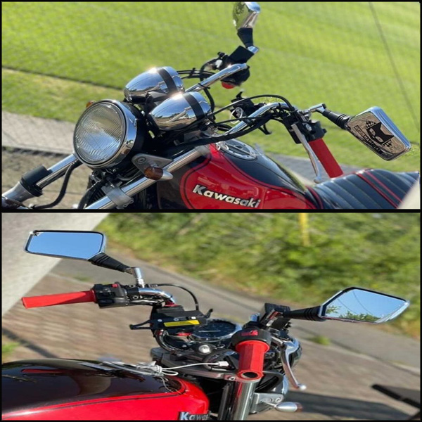 ナポレオンミラー 左右 セット ネジ径8mm 10mm 汎用 クロス2 スクエア