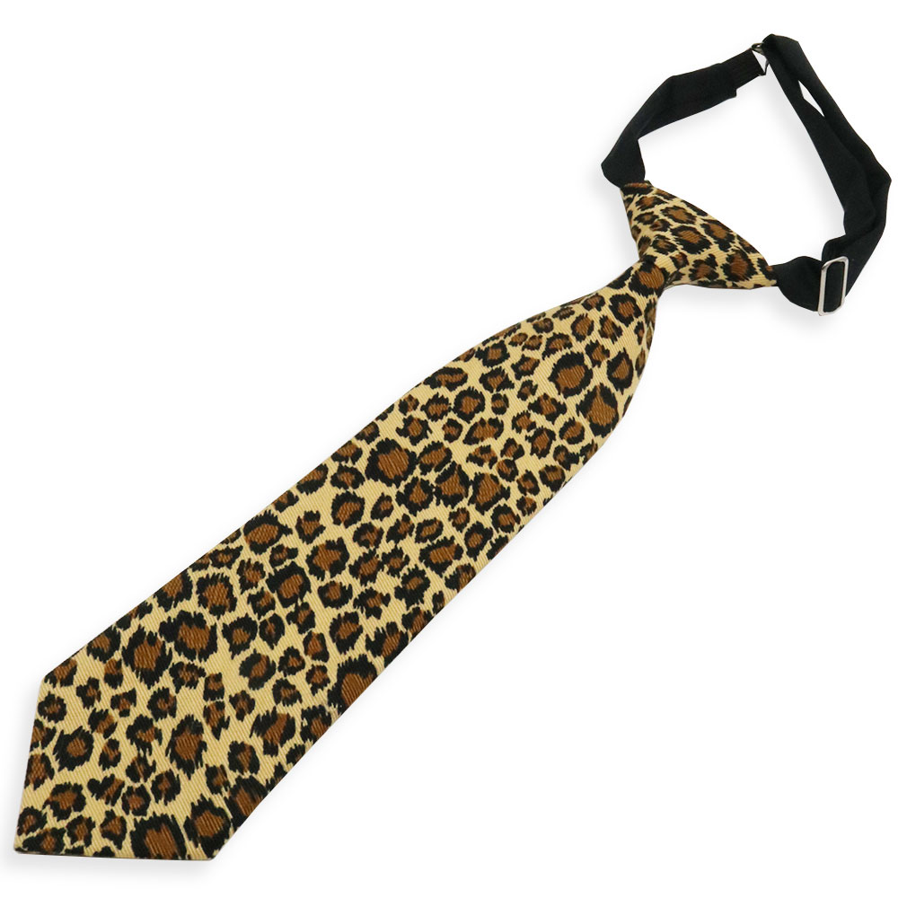 豹柄 ネクタイ ヒョウ柄 キッズ 子供用 派手 アニマル柄 動物柄 日本製