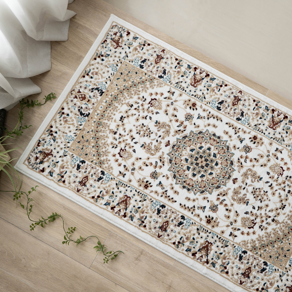 サヤンサヤン 玄関マット 高級 ペルシャ絨毯 柄 高密度36万ノット70