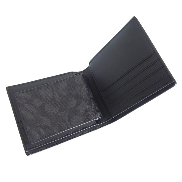 COACH（コーチ） 財布 メンズ 2つ折り 折財布 コンパクト アウトレット