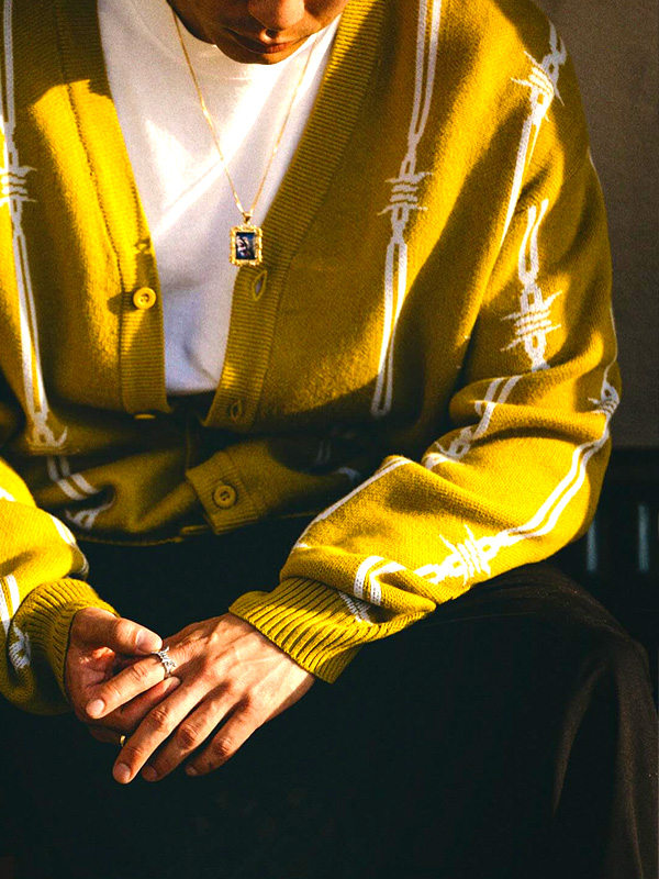 HUF（ハフ） カーディガン レディース メンズ 有刺鉄線 BARBED WIRE