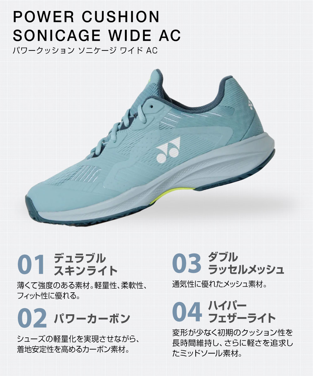 YONEX（ヨネックス） テニス シューズ オールコート用 ローカット 4E