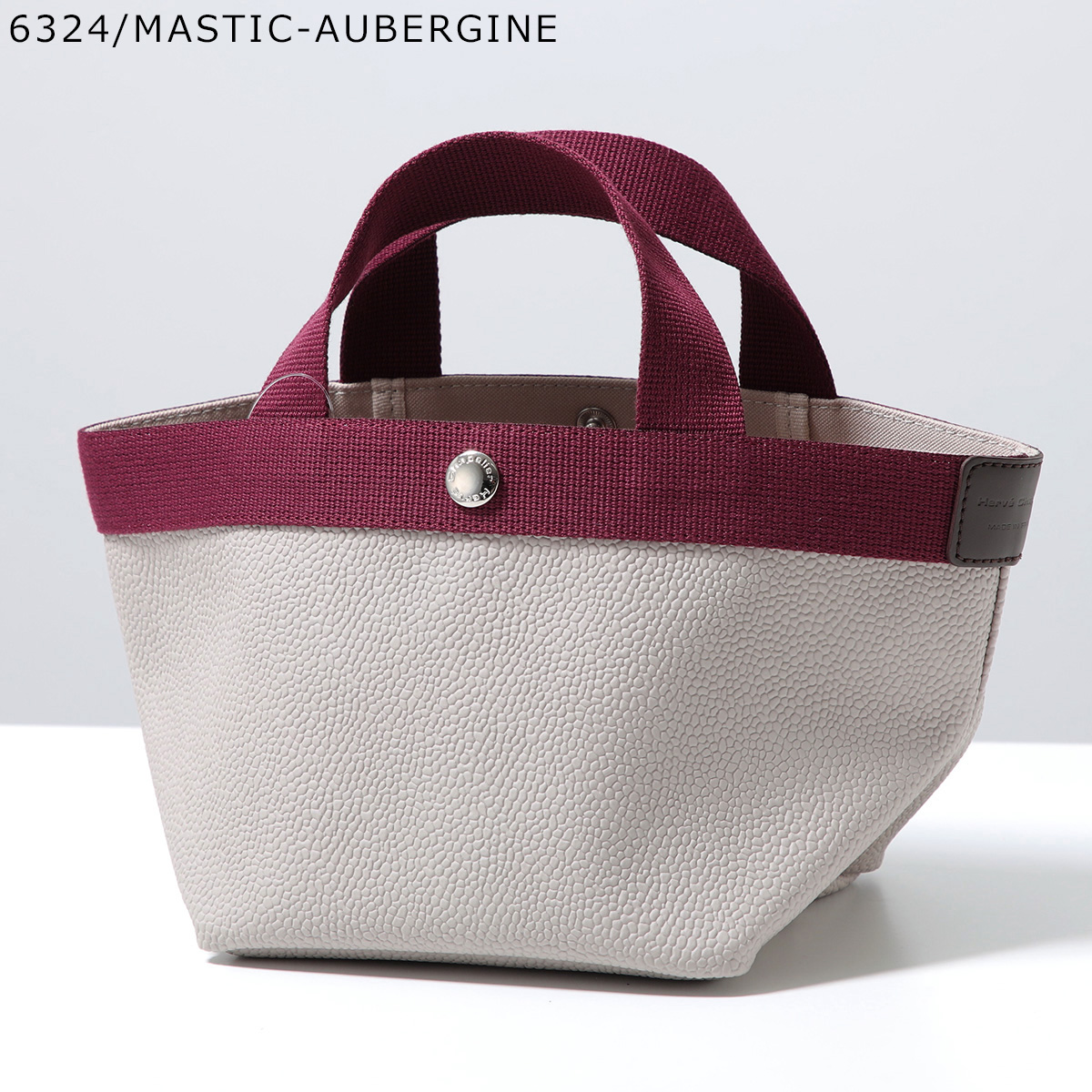 Herve Chapelier 701 ミニトートバッグ ピンク シルバー Herve