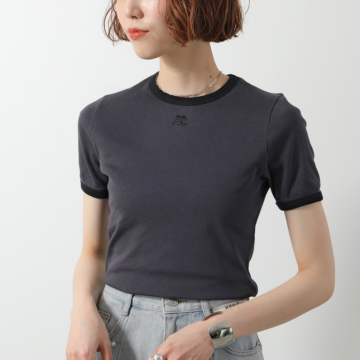 courreges（クレージュ） Tシャツ SIGNATURE CONTRAST T-SHIRT