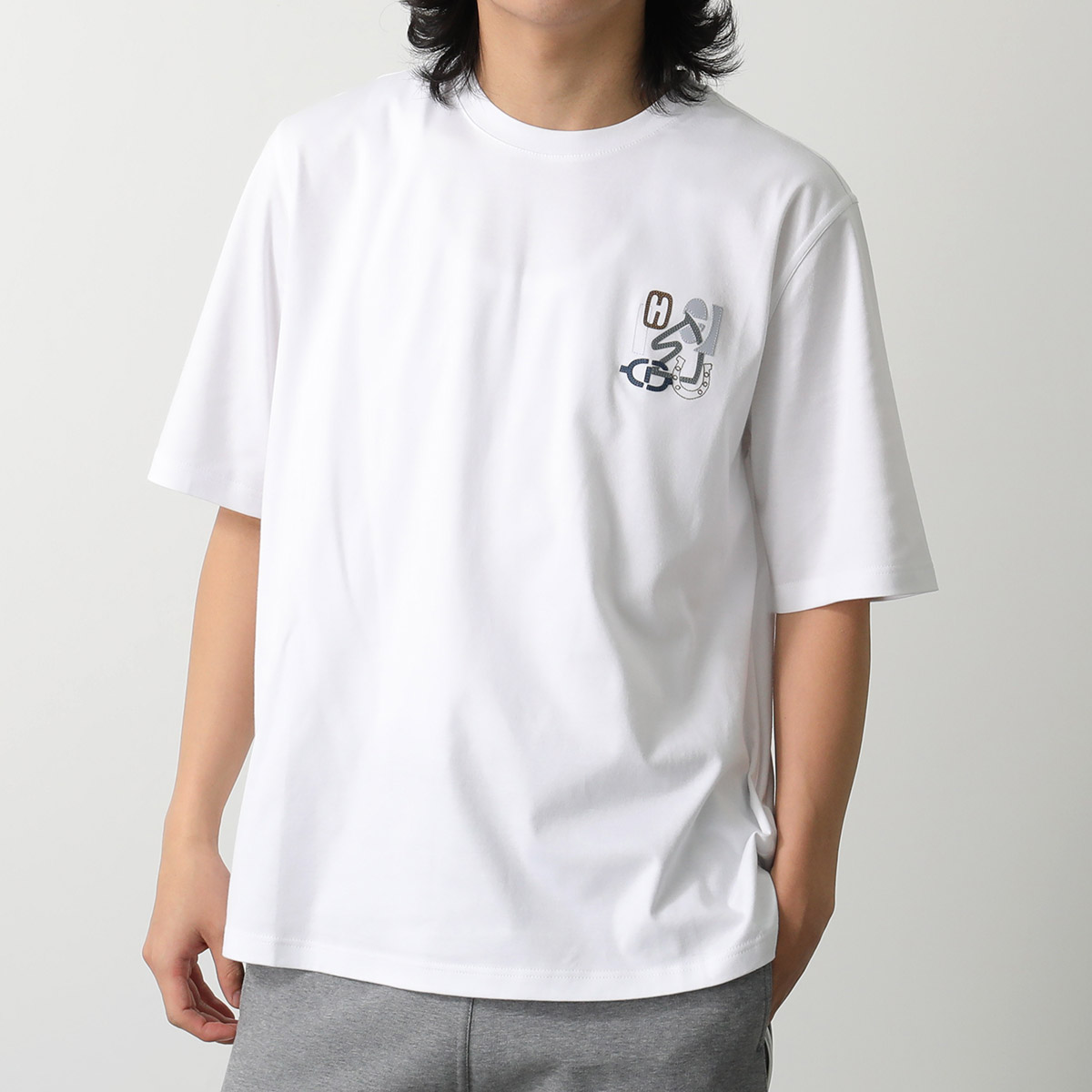 HERMES（エルメス） Tシャツ H557930HA メンズ Hパズル クルーネック