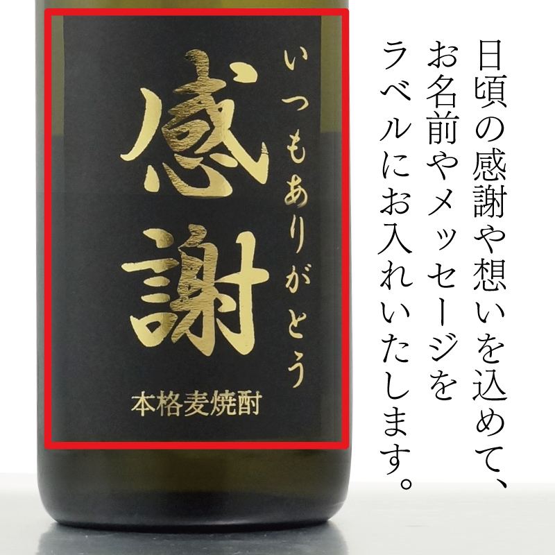 魔王 地域別 送料無料 金文字 名入れ 魔王720ml + 博多献上麦720ml
