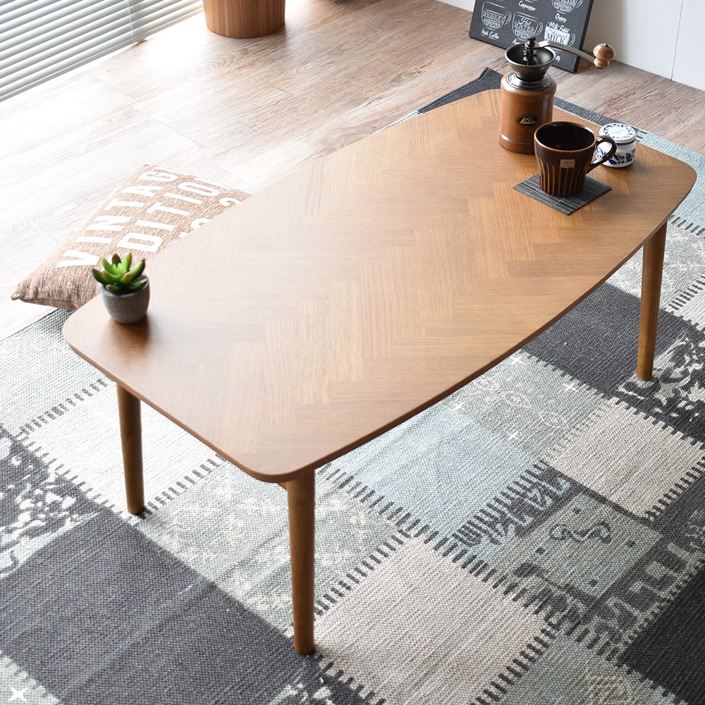 こたつ こたつテーブル おしゃれ 90 cm 長方形 折れ脚 天然木 北欧