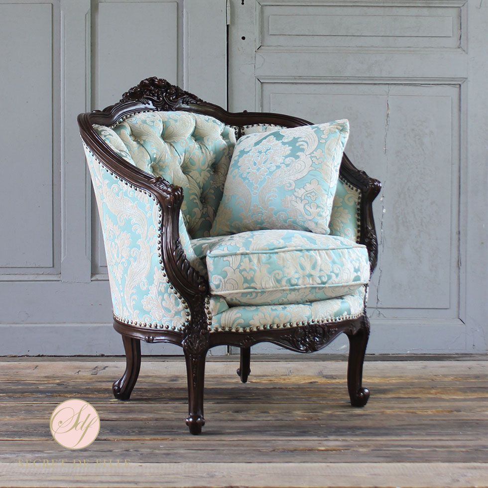 イタリアン ソファ 1人掛け アンティーク ロココ 姫系 猫脚 PUレザー