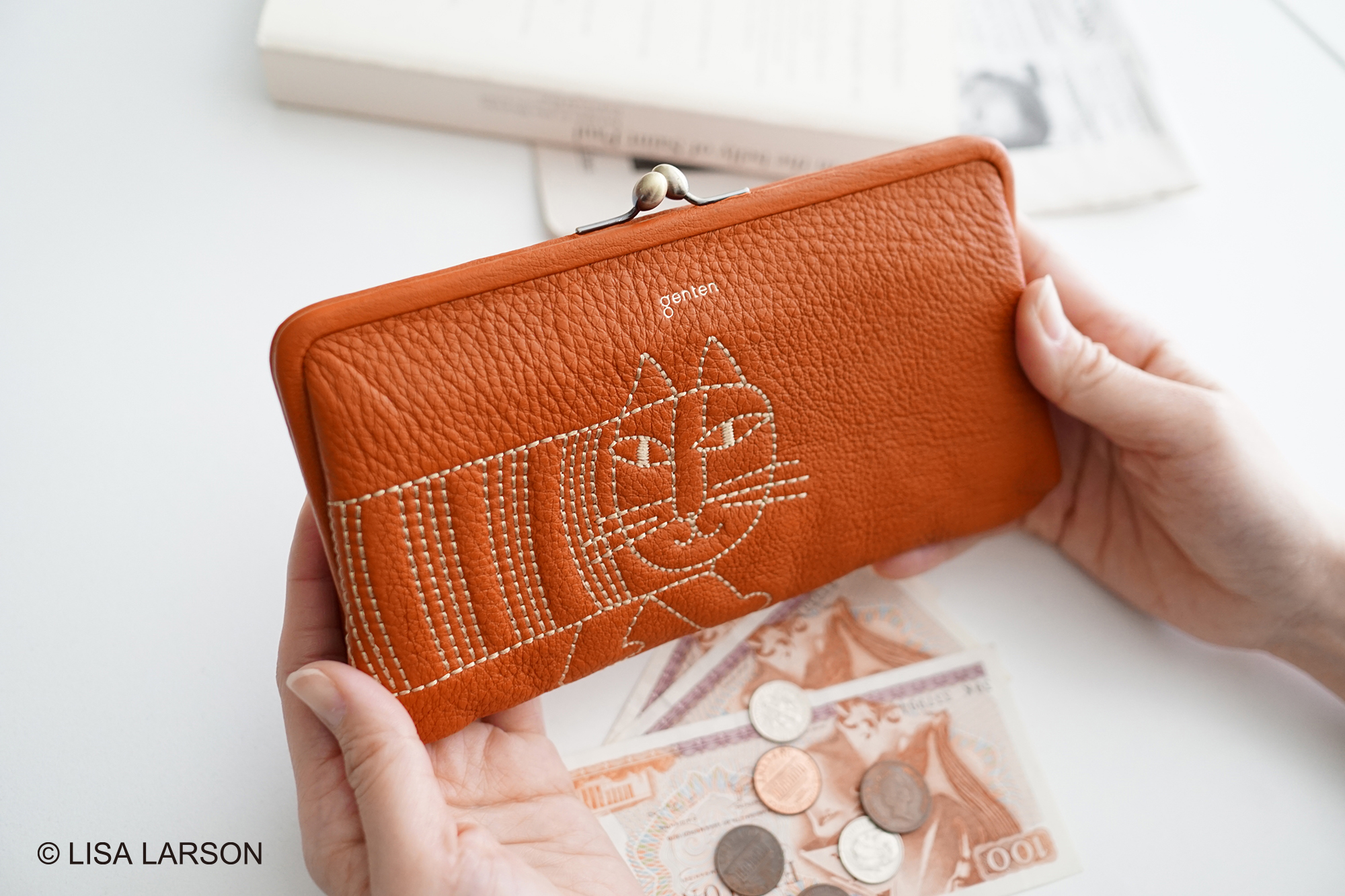 genten（ゲンテン） ×LISA LARSON ゲンテン×リサ ラーソン がま口長