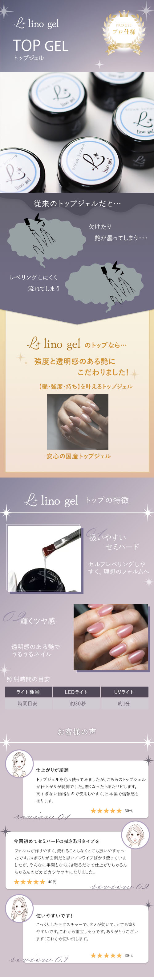 トップジェル トップコート ジェルネイル 国産 化粧品登録 ぷっくり 大