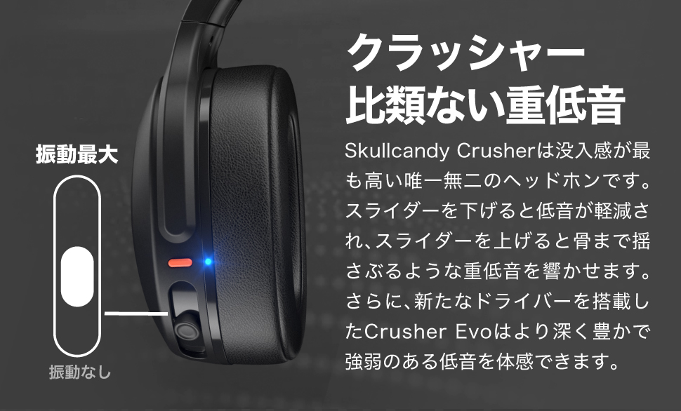 Skullcandy（スカルキャンディー） 公式 Crusher Evo CHILL GREY 重