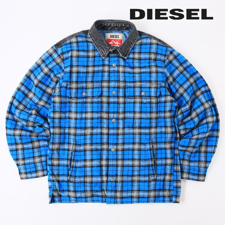 DIESEL（ディーゼル） 長袖フランネルパデッドシャツ メンズ チェック