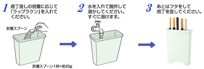 イオン ラップラクン 大型包丁差し 8本掛け 壁掛金具、スペーサー付き