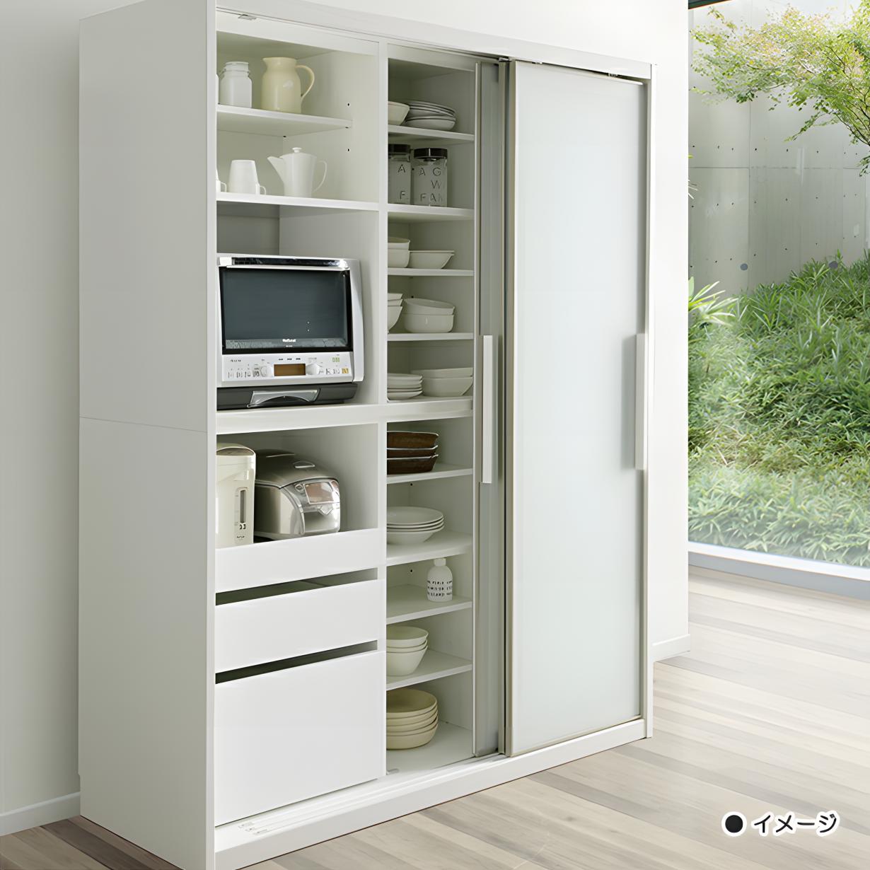 食器棚 レンジ台 キッチンボード 幅182cm 182cm幅 レンジラック カップ