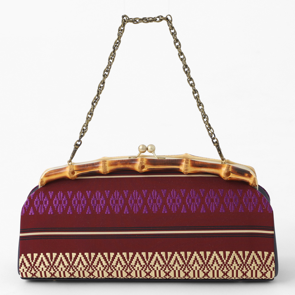 ROCCA（六花） 博多織 竹バッグ 日本製 和装バッグ 帯地 正絹 献上柄