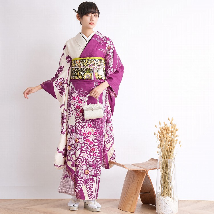 振袖 レンタル 成人式 21点セット レトロ モダン 古典 成人式セット 花