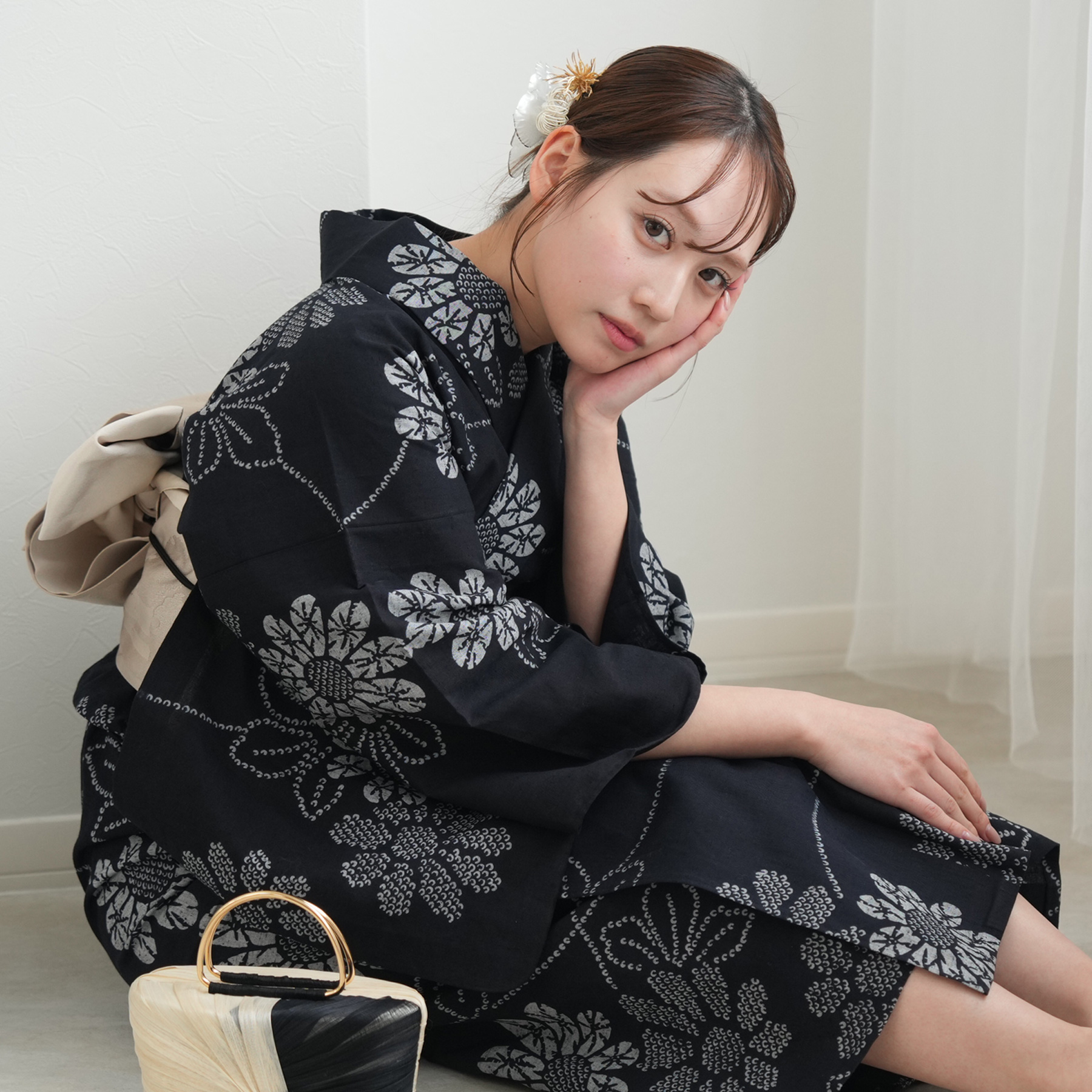 utatane 浴衣 レディース セット utatane×注染工房 浴衣3点セット 赤坂