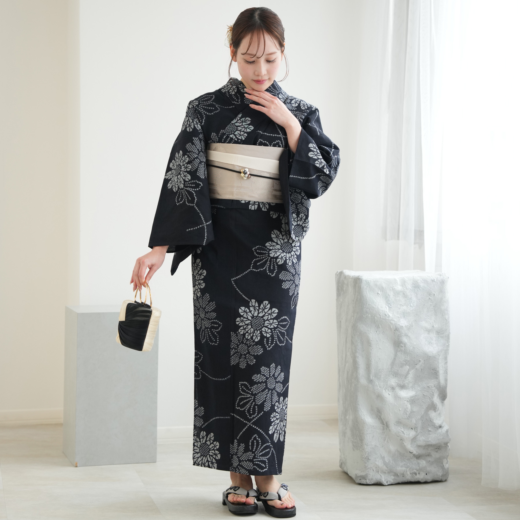 utatane 浴衣 レディース セット utatane×注染工房 浴衣3点セット 赤坂