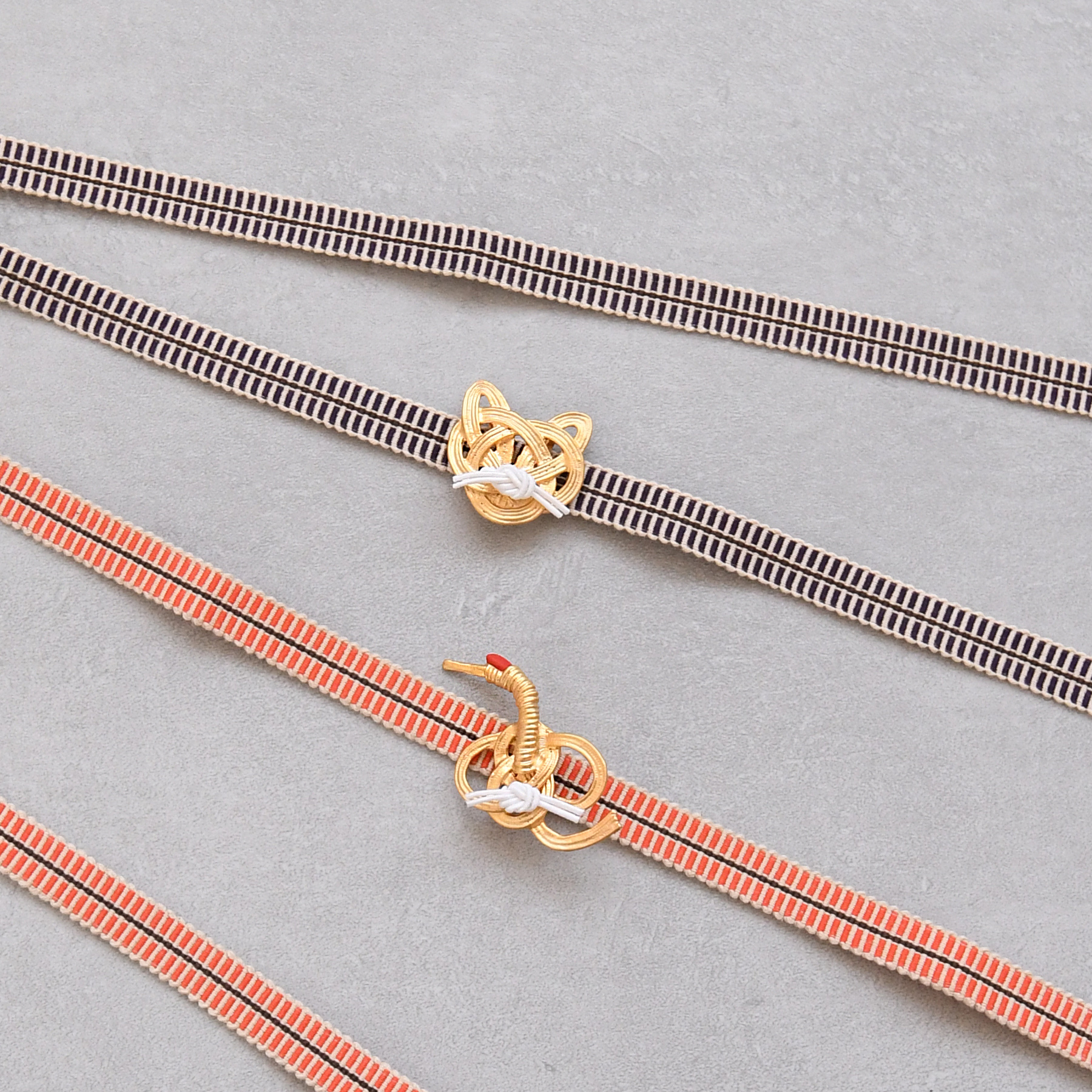 帯締め 浴衣 ニコアンティーク 帯締め＋帯留め 2点セット 選べる2柄