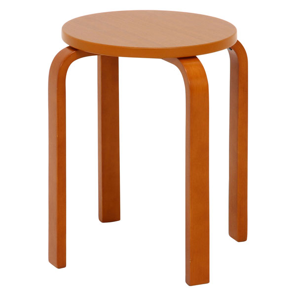 椅子 木製 丸椅子 スツール 4脚セット 木製丸椅子 スタッキング 集会