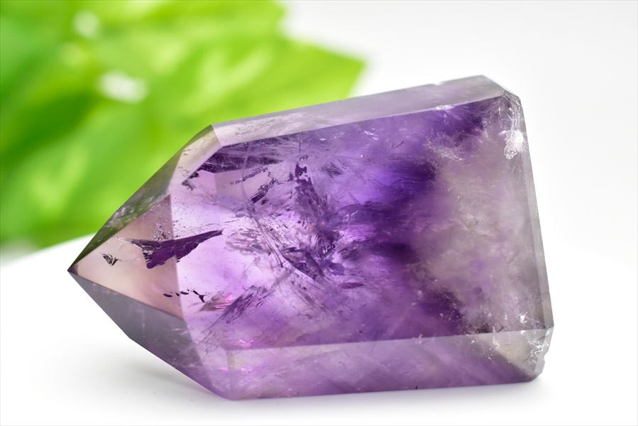 アメジスト ファントム (訳あり品) ポイント 六角柱 ブラジル産 幻影紫