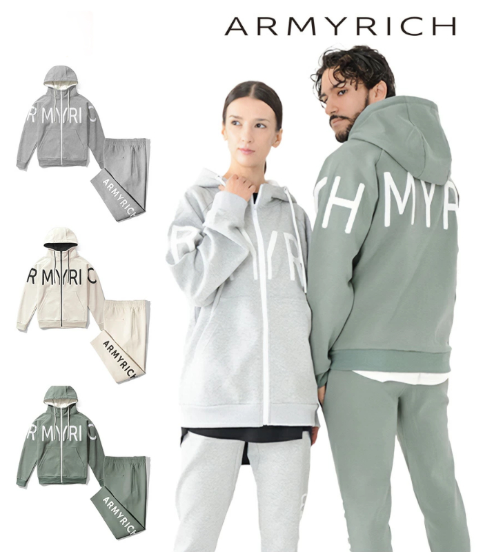 ARMYRICH アーミーリッチ セットアップ サガラ刺繍 メンズ ジャージ