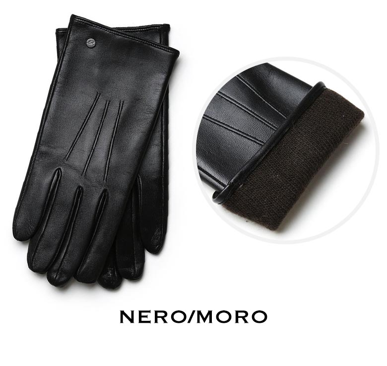 メローラ 手袋 スマホタッチ メンズ ナッパxカシミア グローブ MEROLA