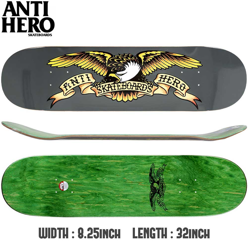 デッキテーププレゼント】 スケボー デッキ ANTI HERO アンタイ