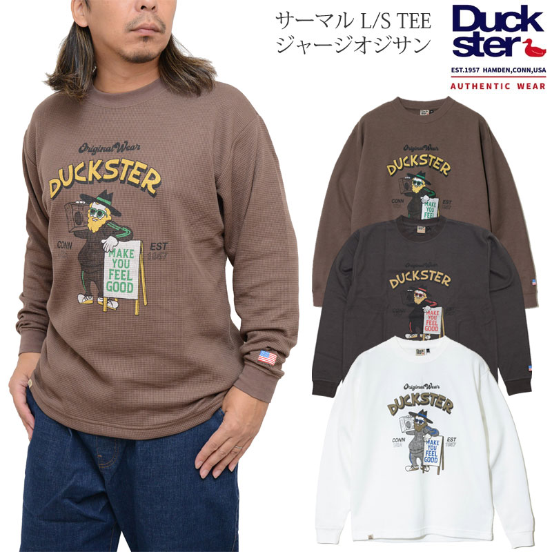 ダックスター Duckster Tシャツ 長袖 ロンT メンズ サーマル L/S TEE