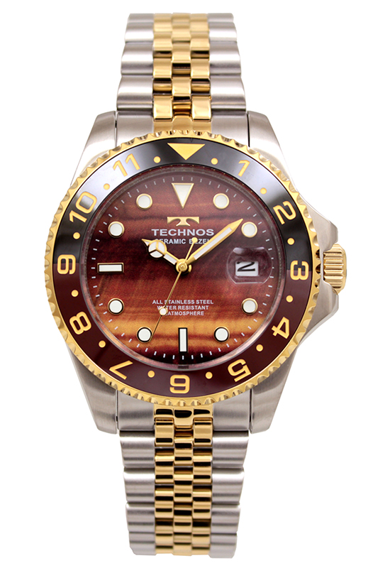 TECHNOS（テクノス） T9C11 ステンレス セラミック回転ベゼル 三針