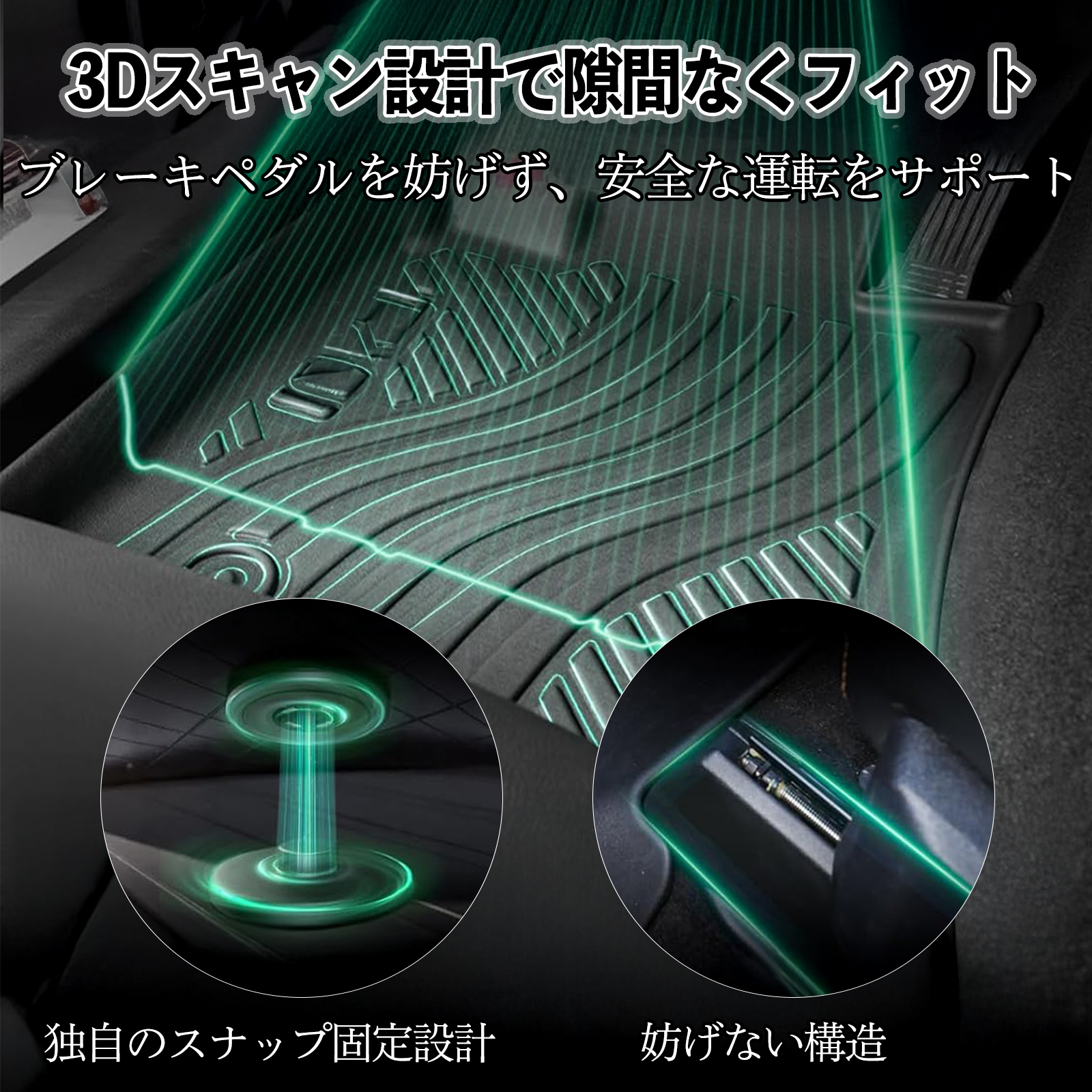 ハイエース200系 1-6型 標準ナロー車TRH KDH 2系 フロアマット