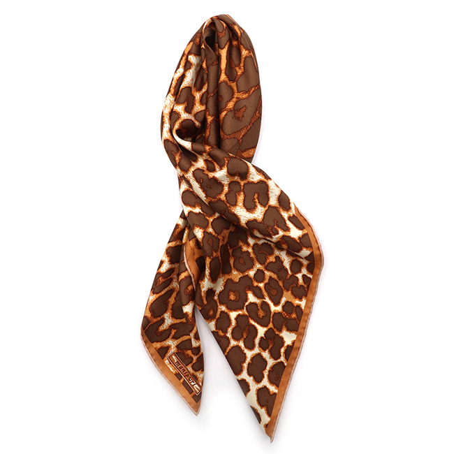 manipuri（マニプリ） ＜シルクスカーフ65＞レオパードベグ 0131330020