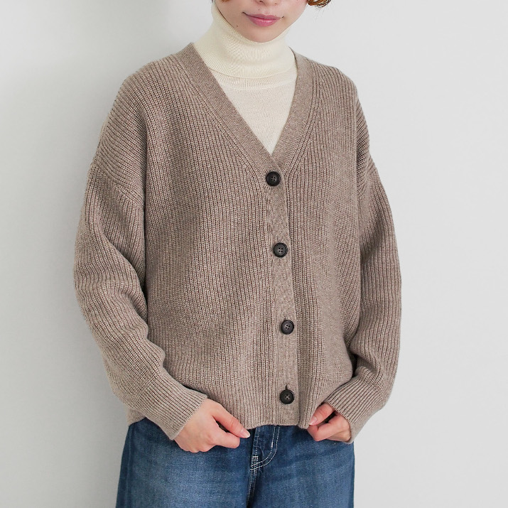 PRODIGAL（プロディガル） カシミヤ 100％ 畦編み カーディガン M L